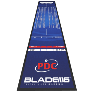 Winmau Outshoot Dartmåtte - 292 x 62 cm - Har afstandslinjer til skiven - HURTIG LEVERING